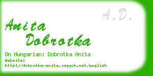 anita dobrotka business card